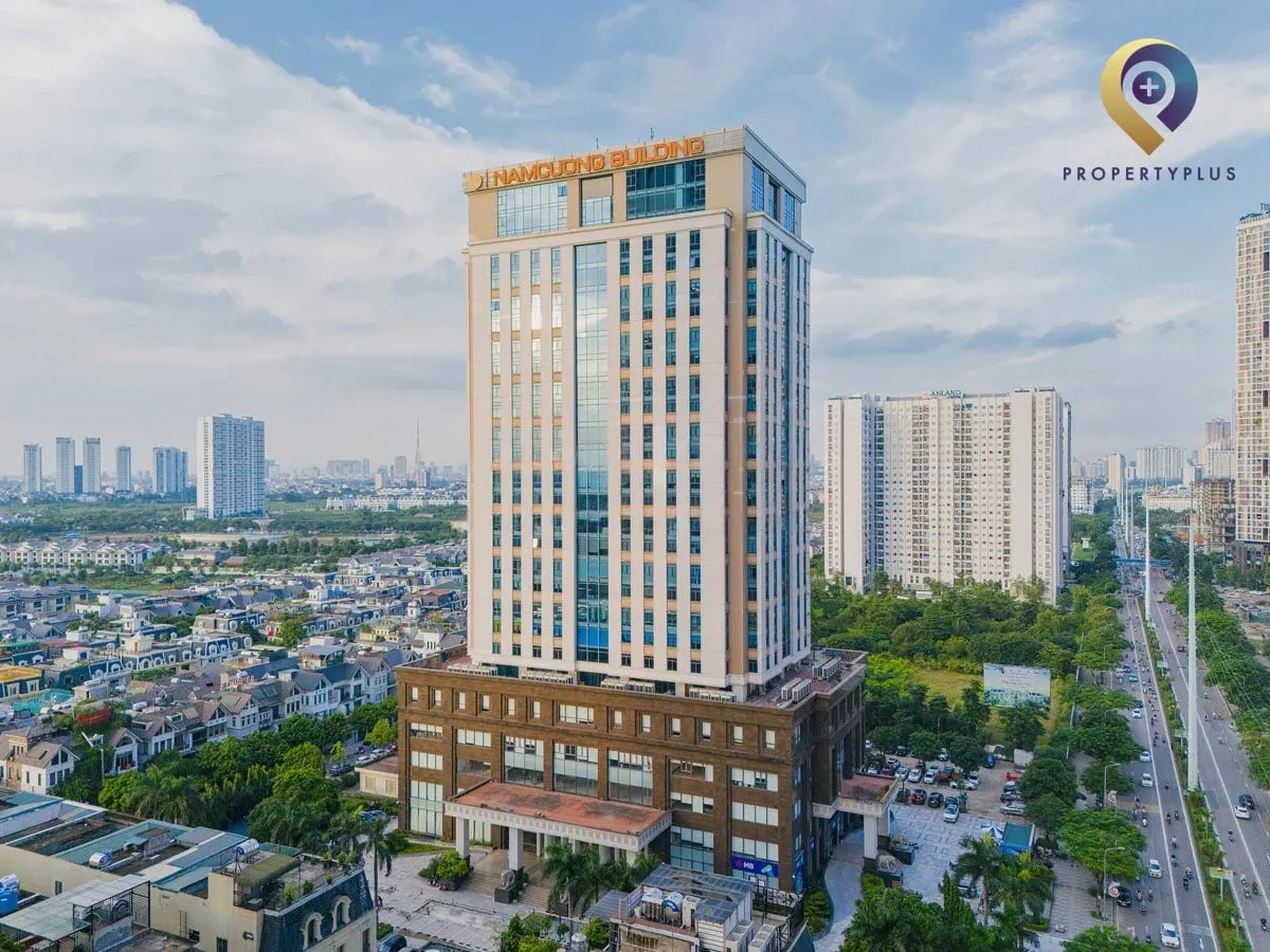Toà nhà Nam Cường Building tại Quận Hà Đông, Hà Nội nhìn từ trên cao
